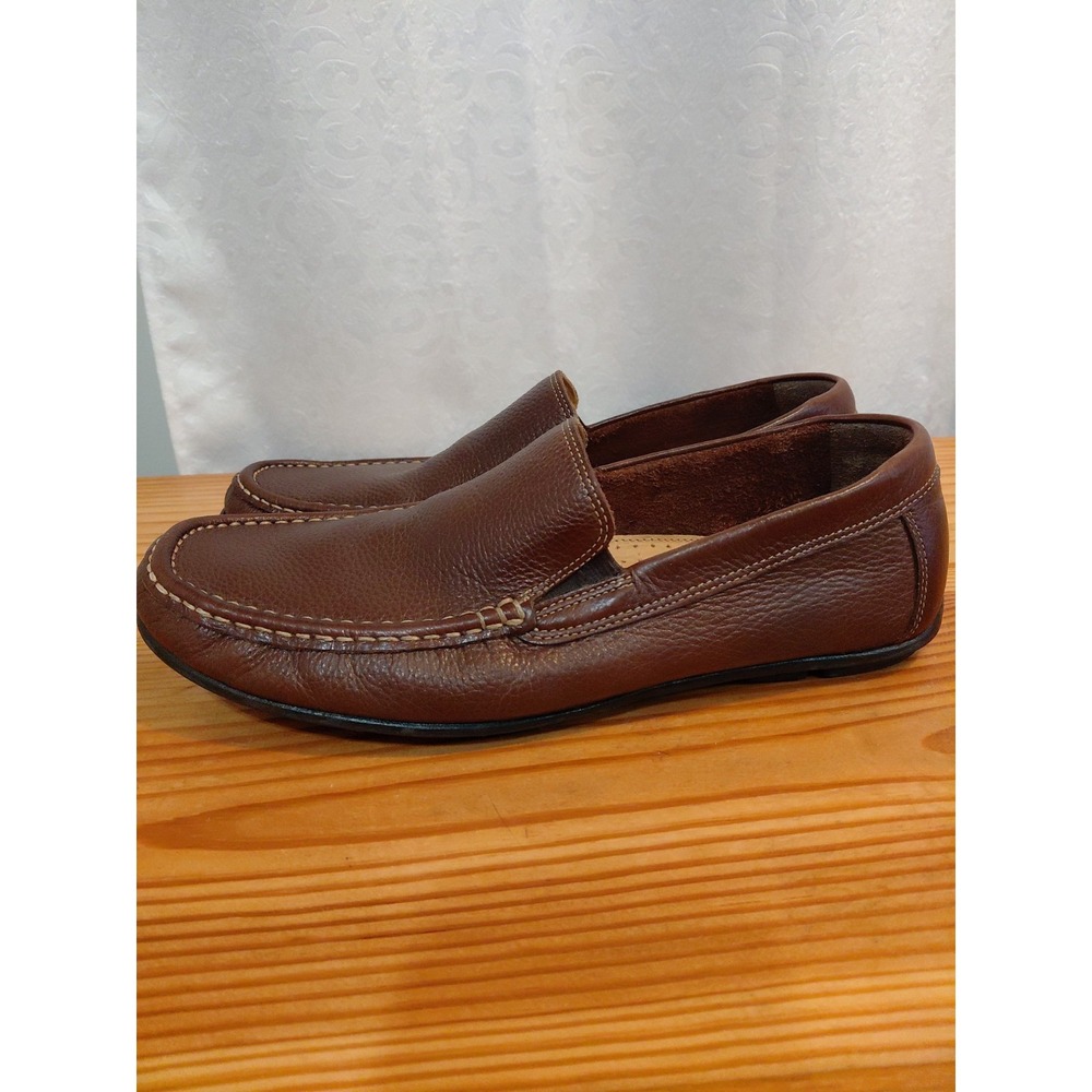 Mens Brown Pebble Leather Conner Loafers By G. H. BASS. Sz 11-M. - Picture 3 of 8